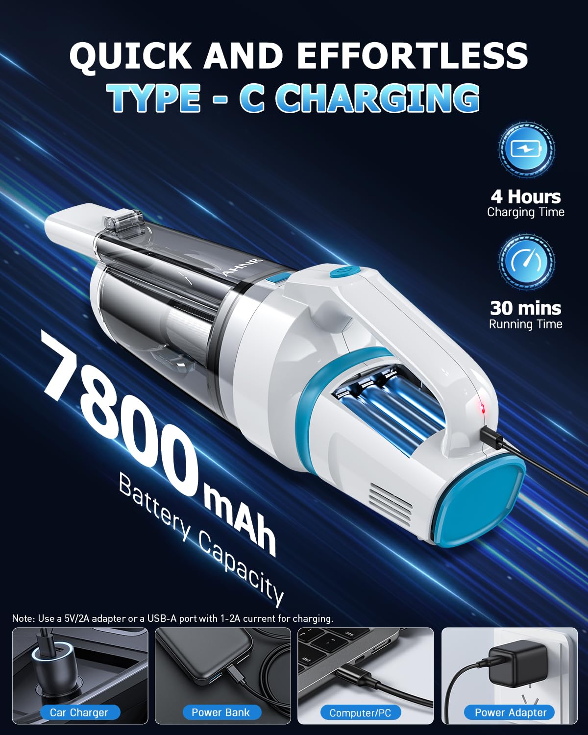Handheld Vacuum Cordless Rechargeable