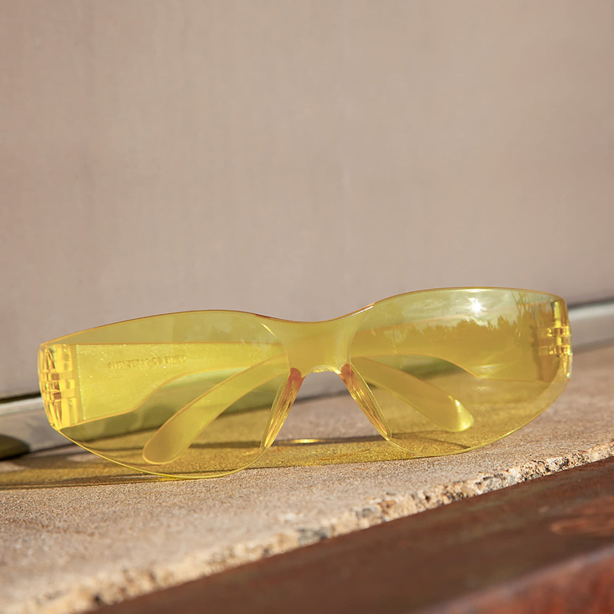Yellow Safety Glasses Bulk 6 Pack (6 Count)