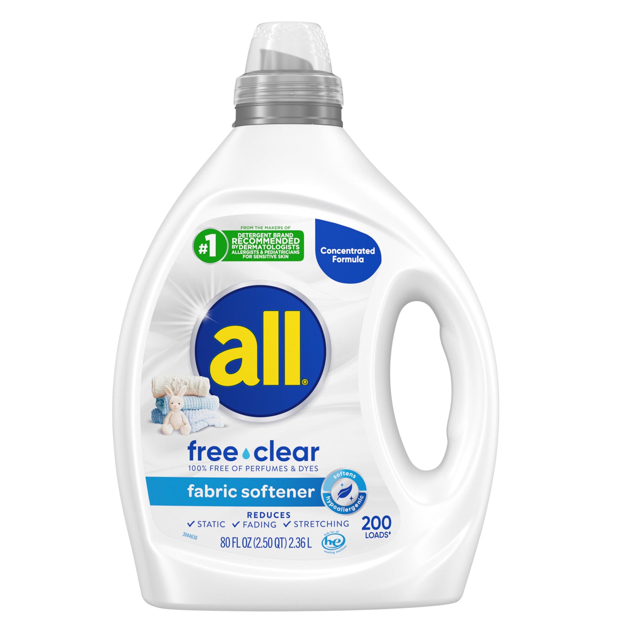 Free Clear Liquid Fabric Softener for Sensitive Skin (80 Fl Oz)