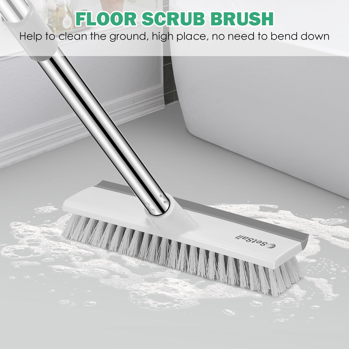 Floor Scrub Brush and Grout Brush with 51