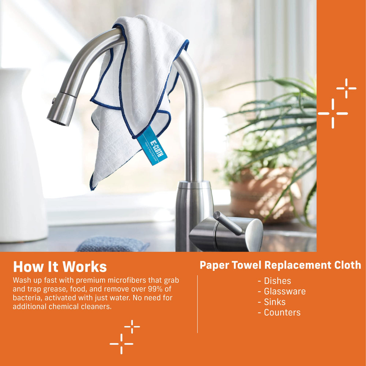 Reusable Paper Towel Replacement Cloths (4 Count)