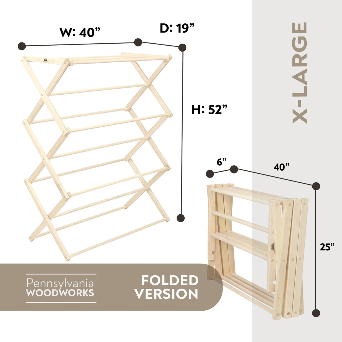 Premium American Maple Clothes Drying Rack