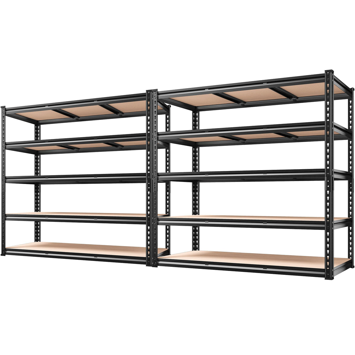 48" W Garage Shelving 3000LBS Storage Shelves 5 Tier Industrial Shelving Adjustable Metal Storage Shelves for Garage (2 Count)