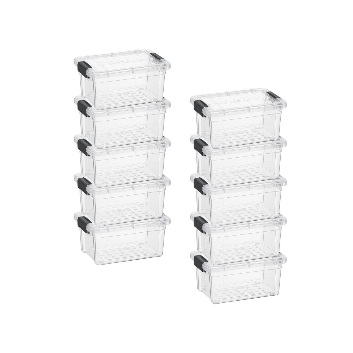 1.85 Quart Clear Plastic Storage Boxes with Lids (10 Count)