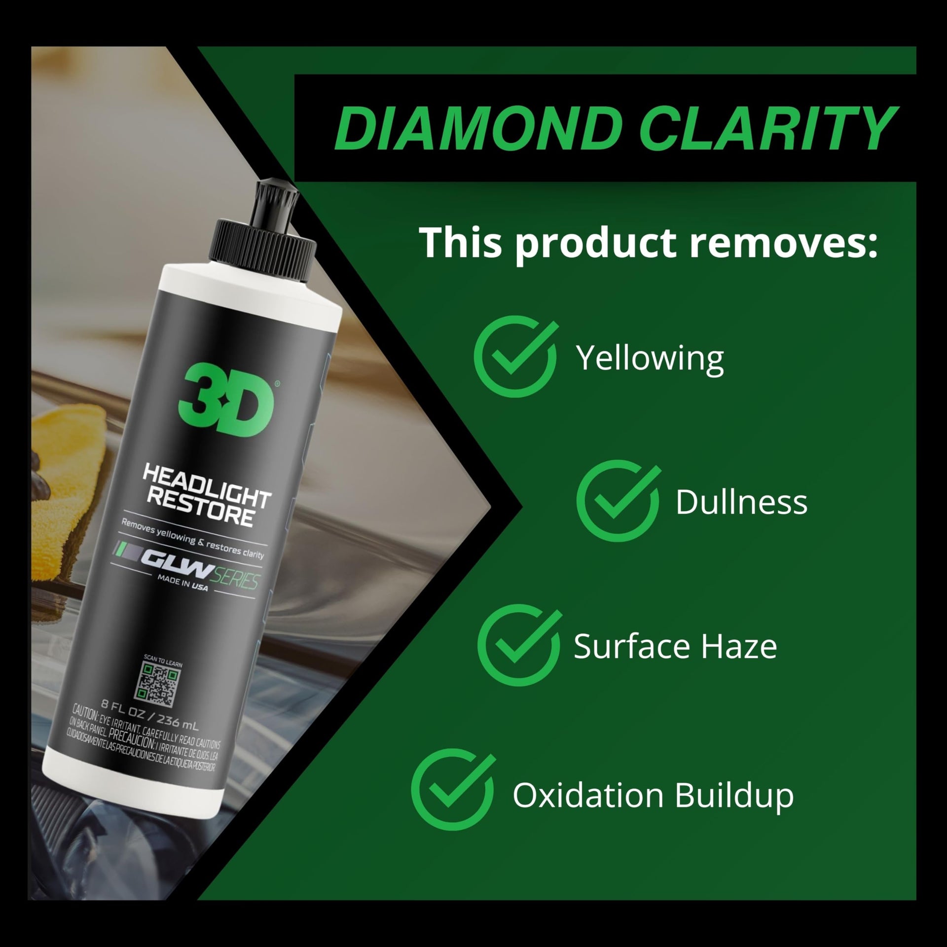 GLW Series Headlight Restore (8 Fl Oz)