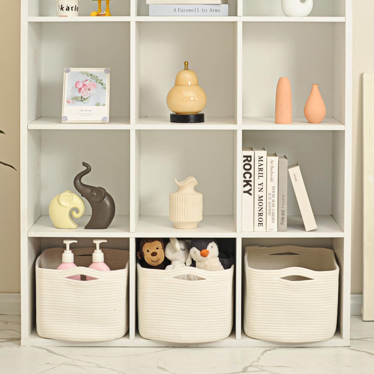 Large Storage Baskets for Organizing Shelves (3 Count)