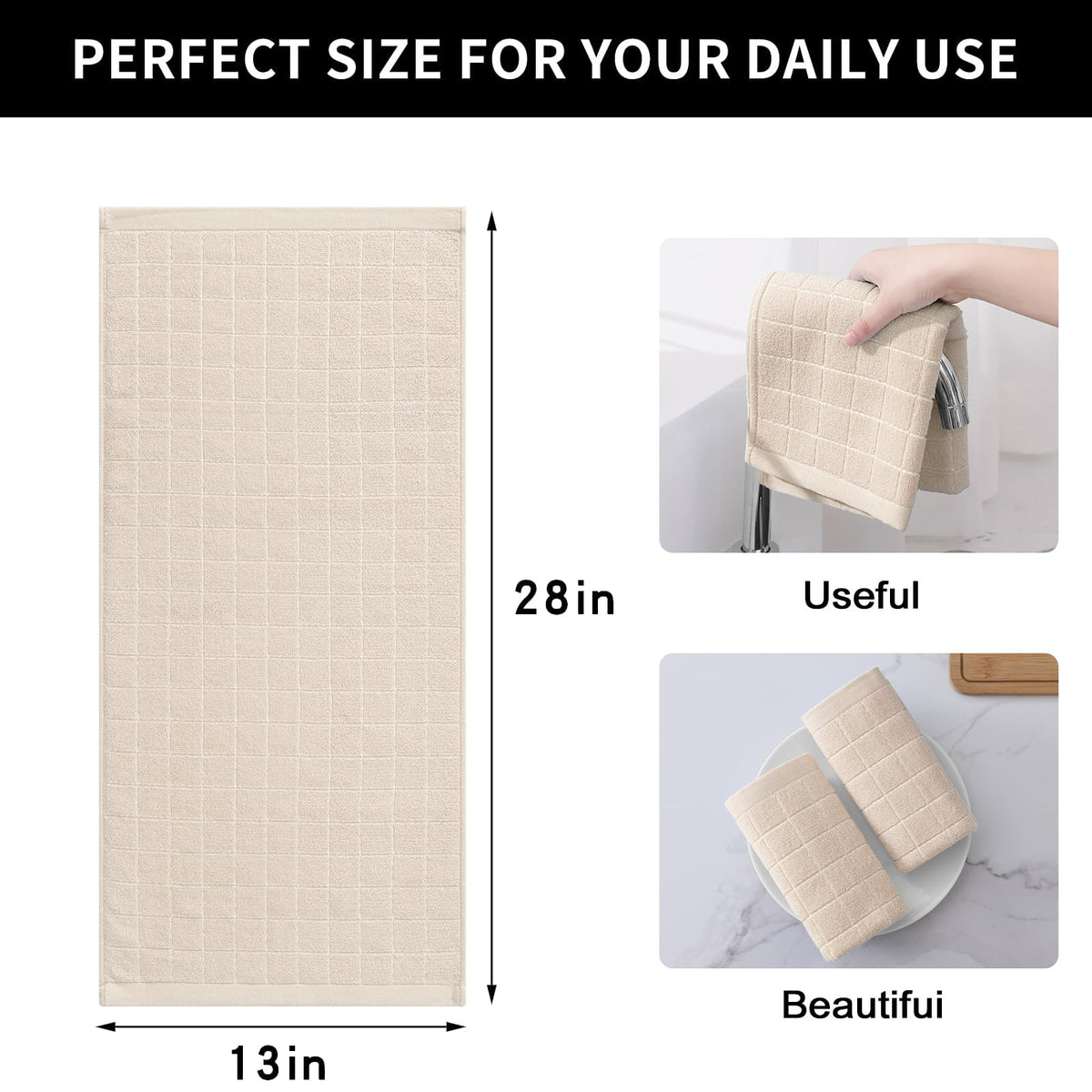 100% Cotton Terry Kitchen Towels (4 Count)