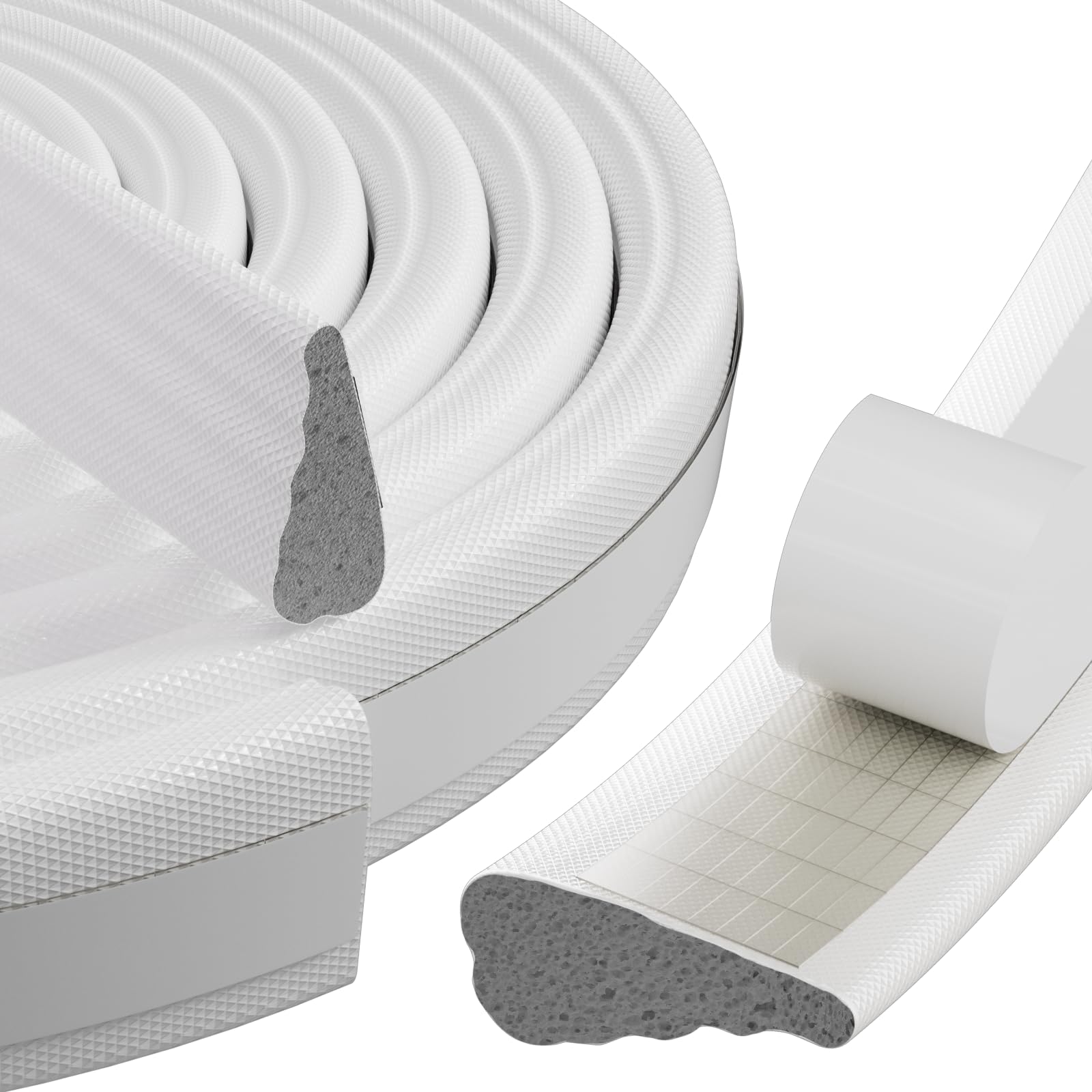 3Pcs×196" Wedge Weather Stripping Door Seal for Door Frame & Window (49 Foot)