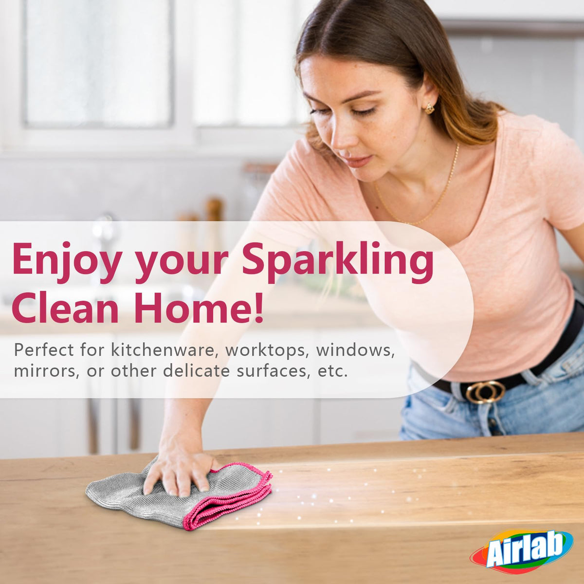 Glass Polishing Streak Free Miracle Cleaning Cloth (6 Count)