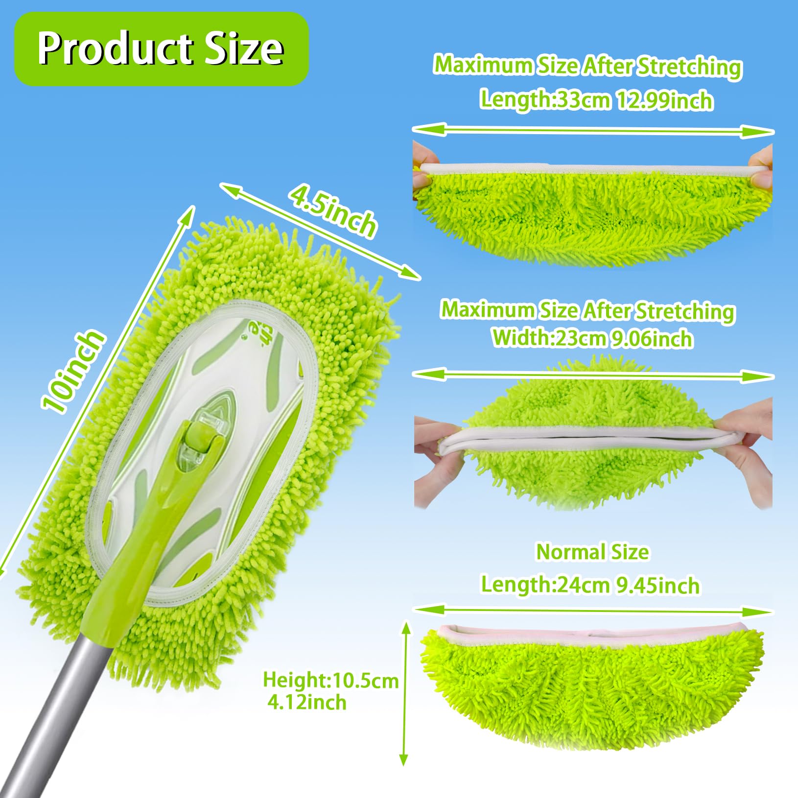 Reusable Dry Sweeping Cloths Microfiber Wet Mop Pads Compatible with Swiffer Sweeper Mop Replacement Sweeping Mopping pad Refills for Hardwood Surface Floor Cleaning (6 Count)