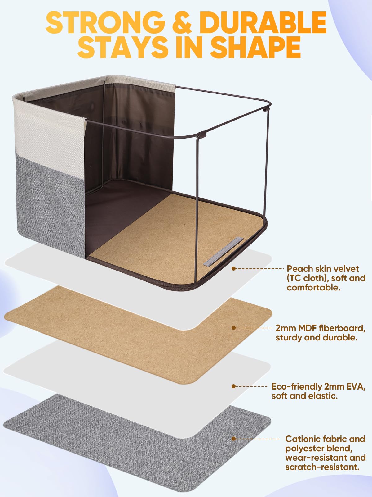 1 Pack Fabric Closet Storage Bins for Shelves