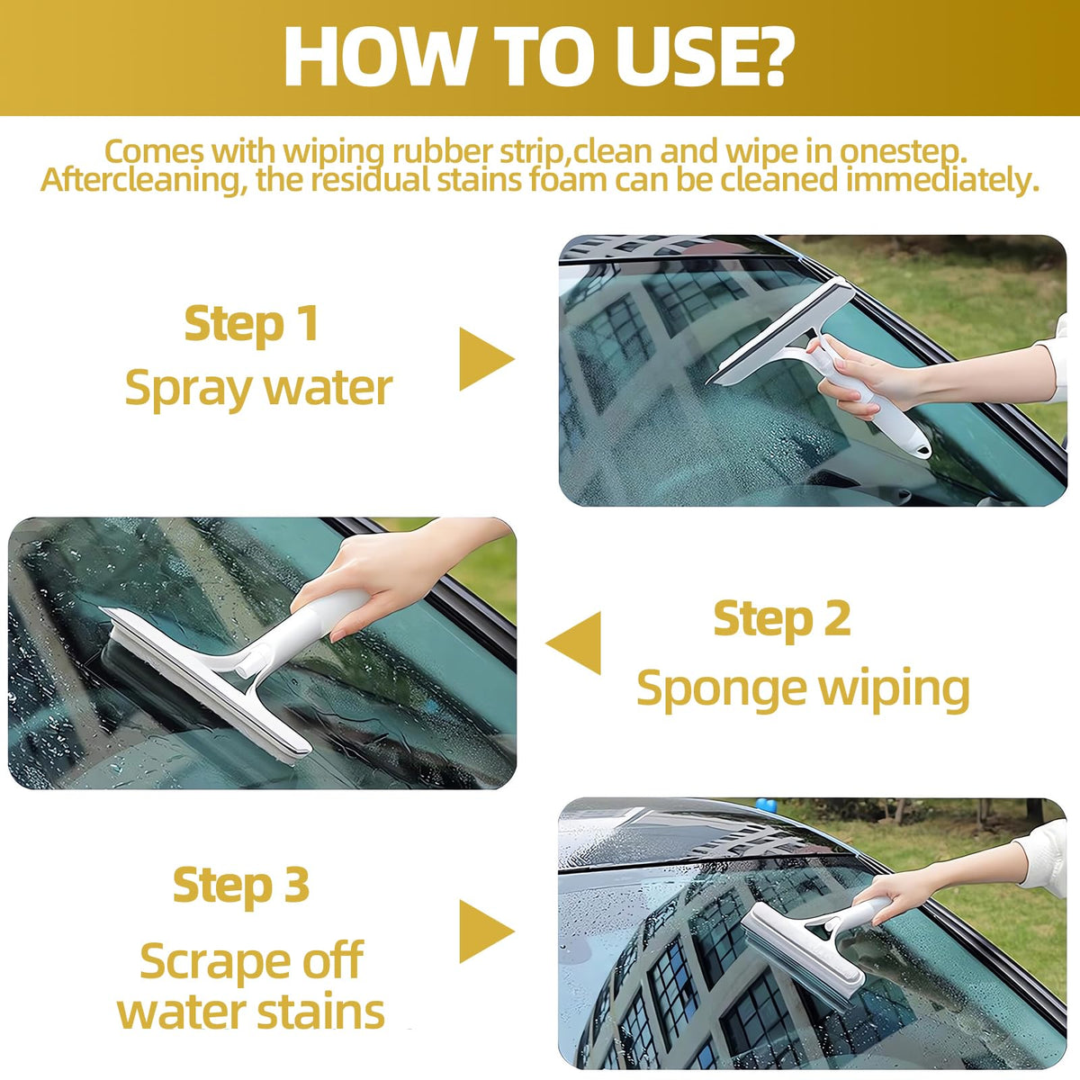 3PCS 3 in 1 Spray Squeegee (3 Count)