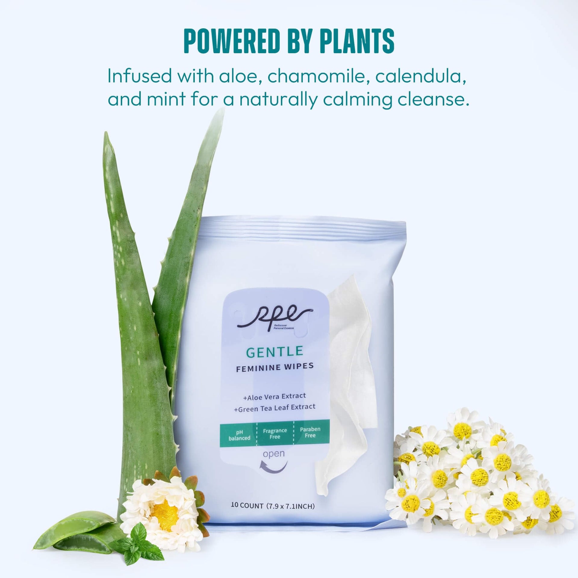 Large Feminine Wipes for Women (40 Count)