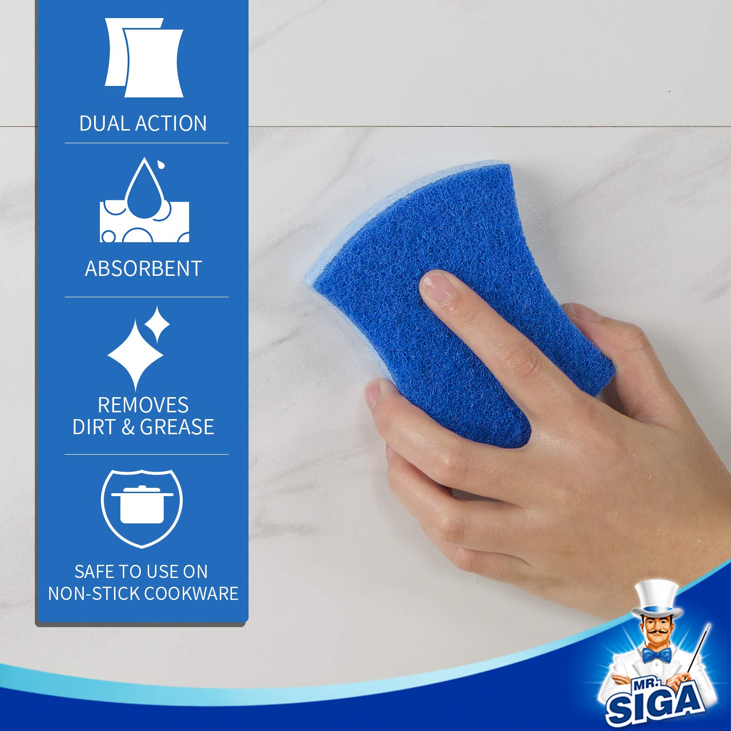 Non Scratch Cellulose Scrub Sponge (12 Count)