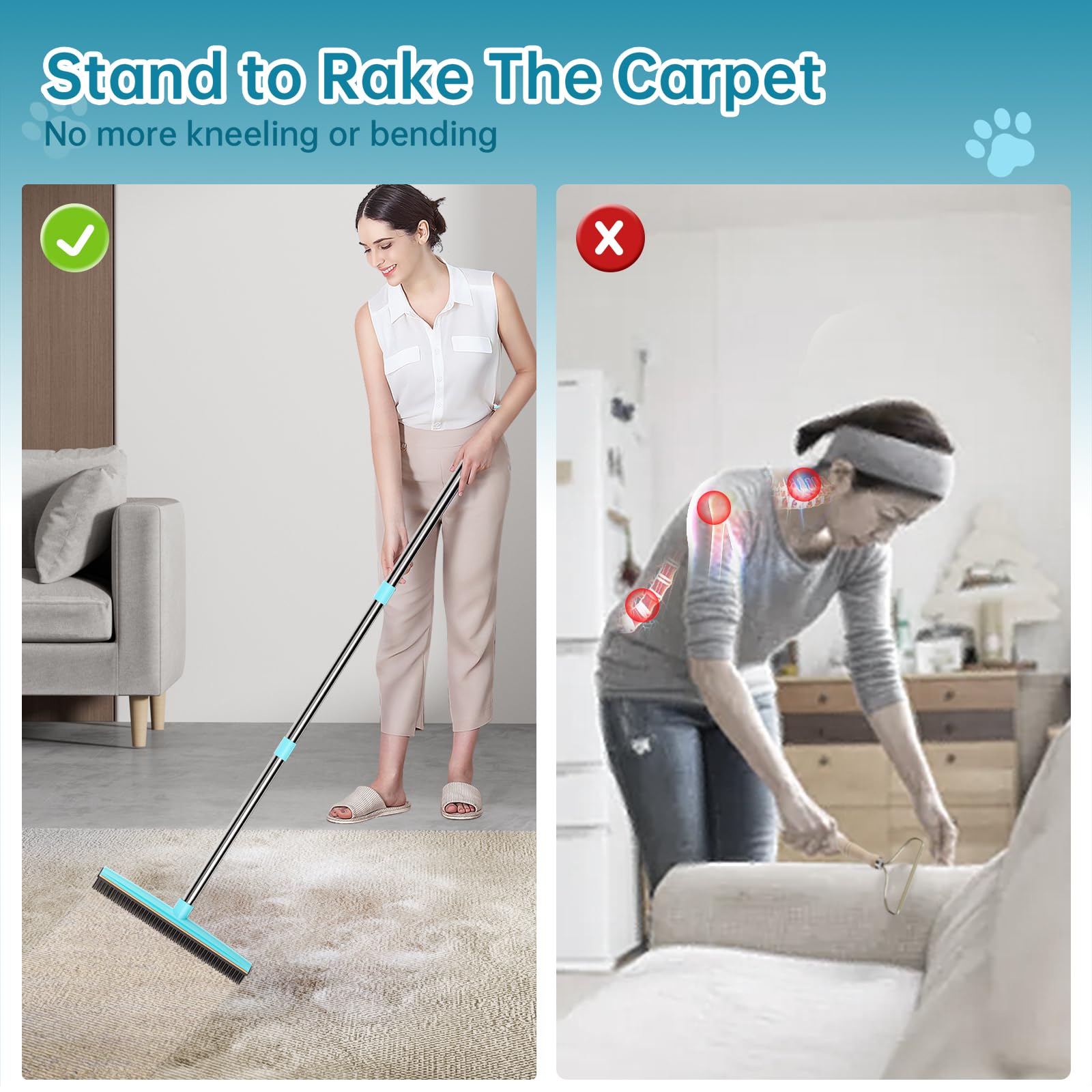 Carpet Rake for Pet Hair Removal (16 Ounce)