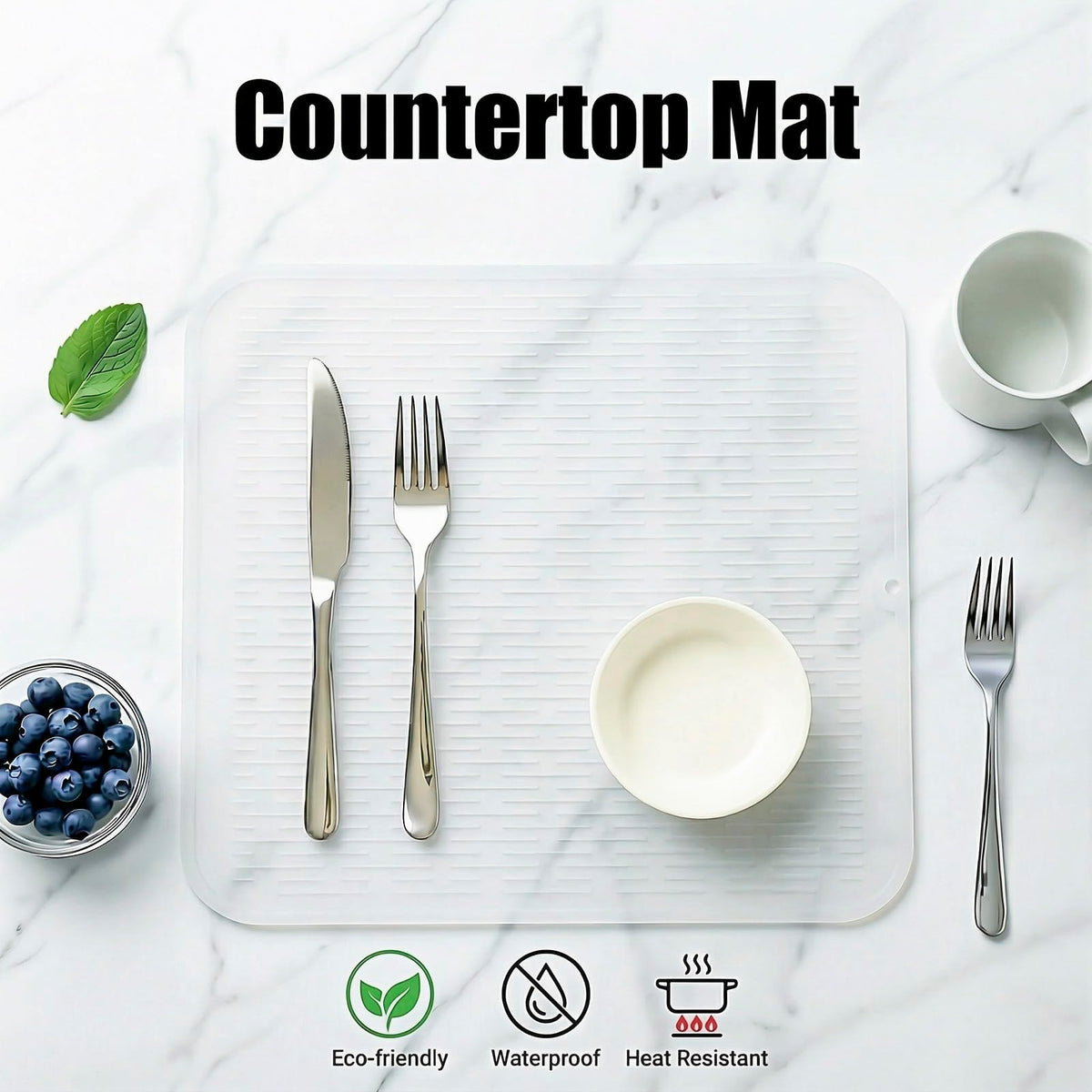 Silicone Dish Drying Mat for Multiple Usage