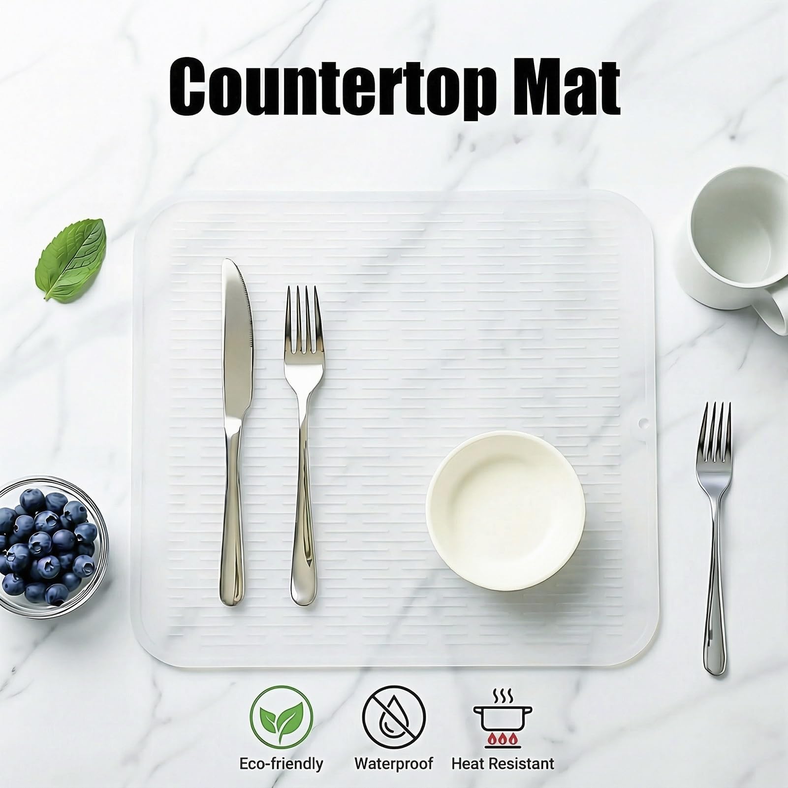 Silicone Dish Drying Mat for Multiple Usage
