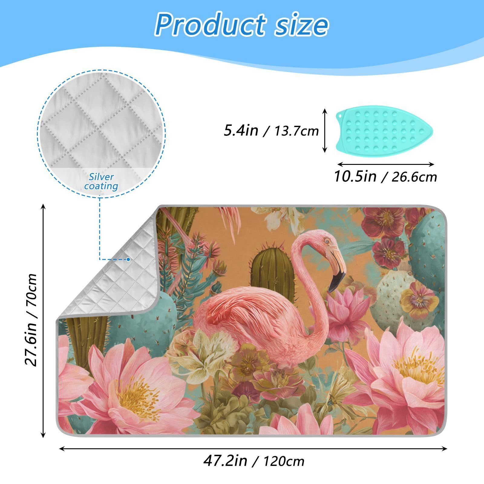 Ironing Mat Portable Ironing Pad Ironing Blanket for Table Top Heat Resistance Double