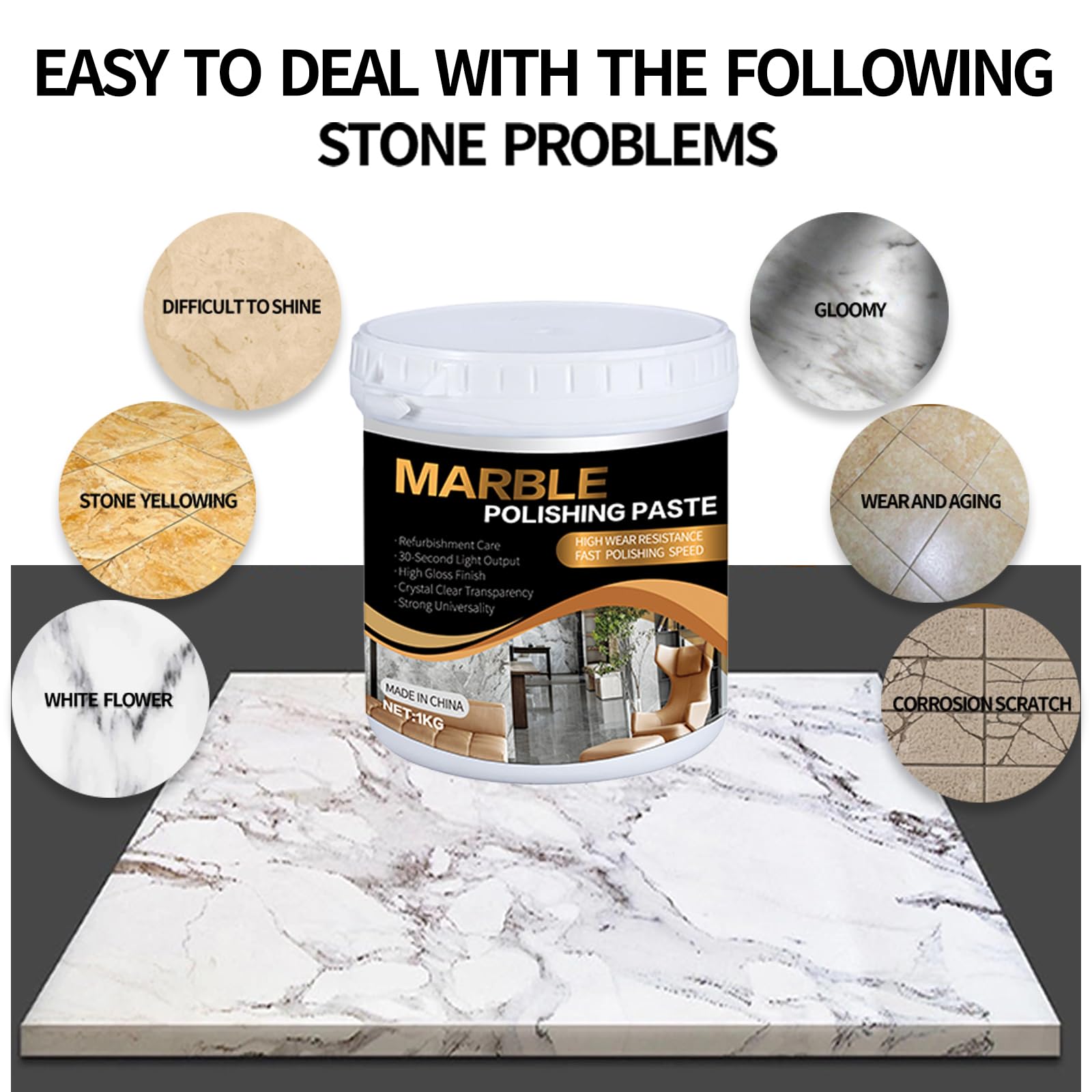 Marble Polishing Paste Kit (35.2 Ounce)