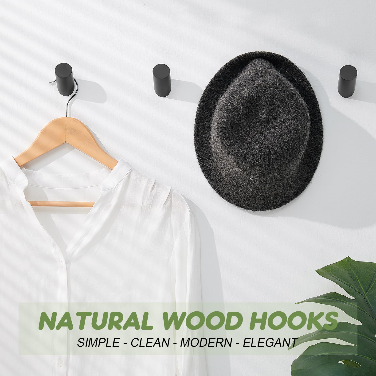 Wood Wall Hooks (4 Count)