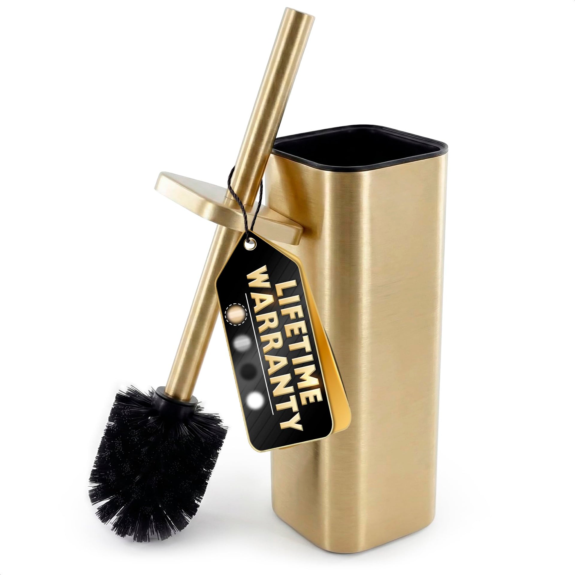 Gold Toilet Brush and Holder Set