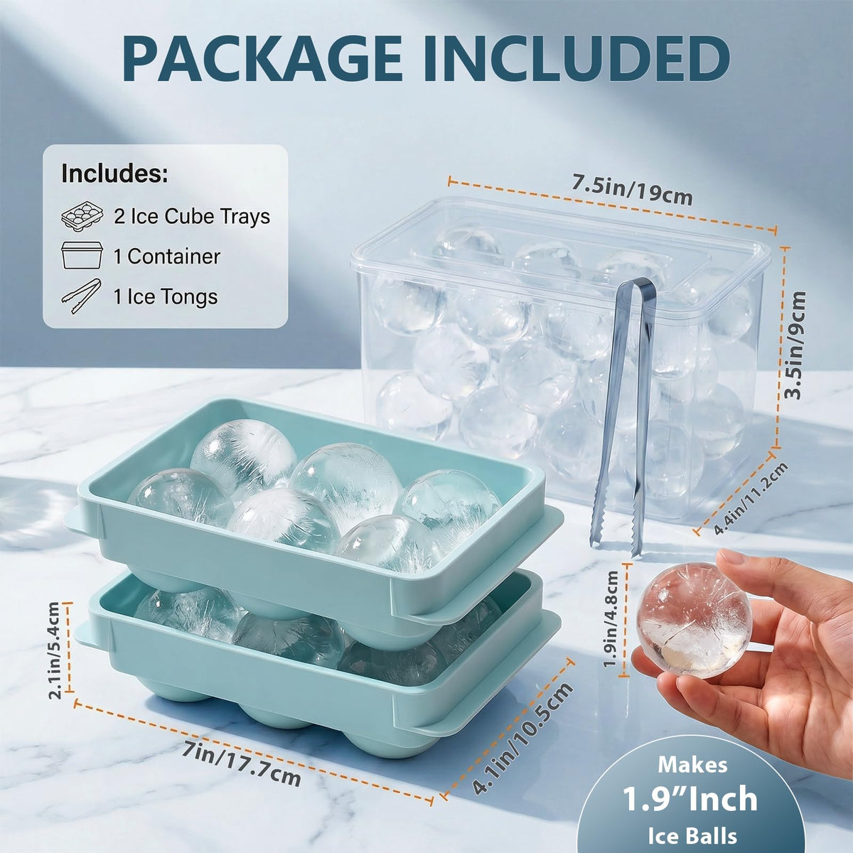 Large Ice Cube Molds (13.92 Ounce)