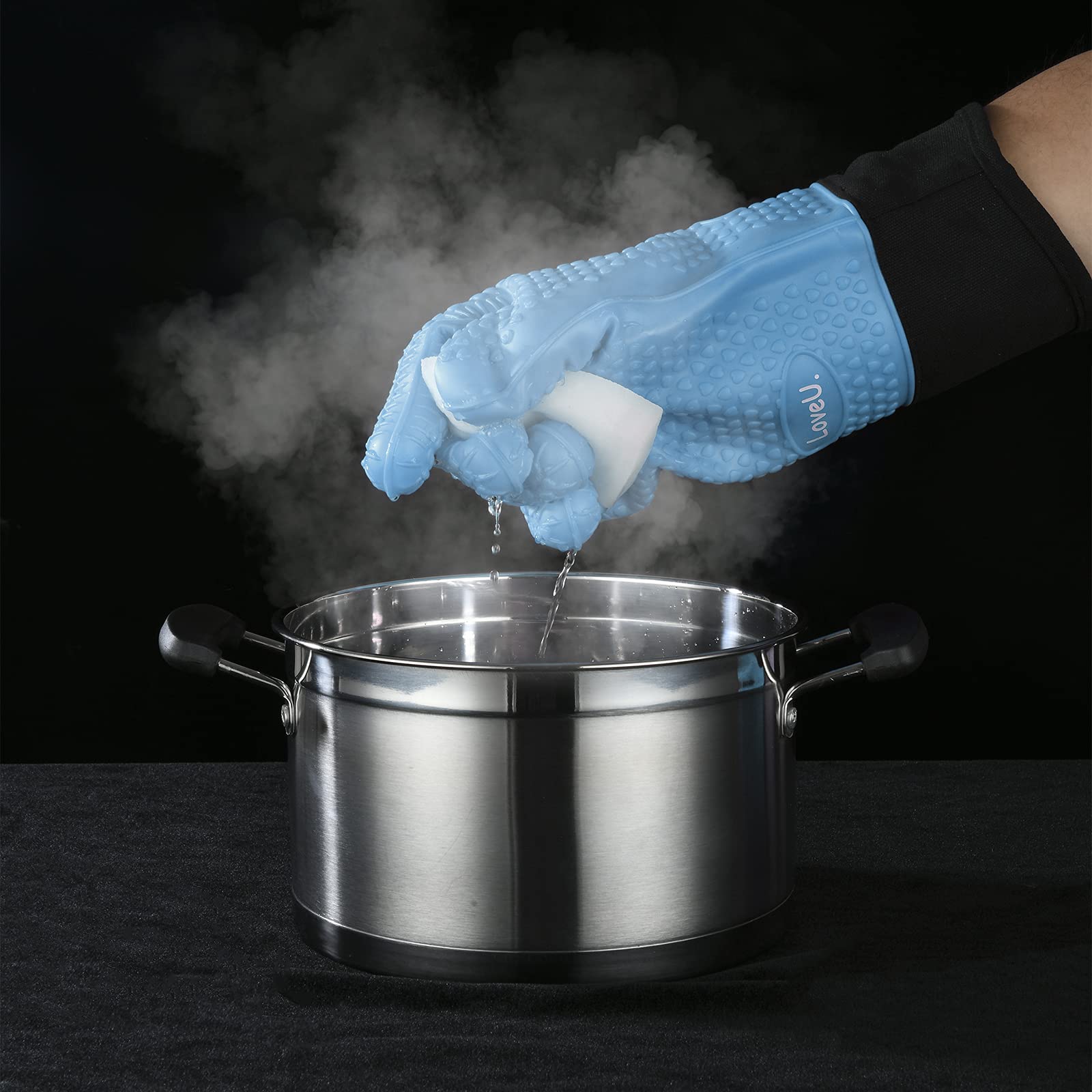 Silicone Oven Mitts Gloves (2 Count)
