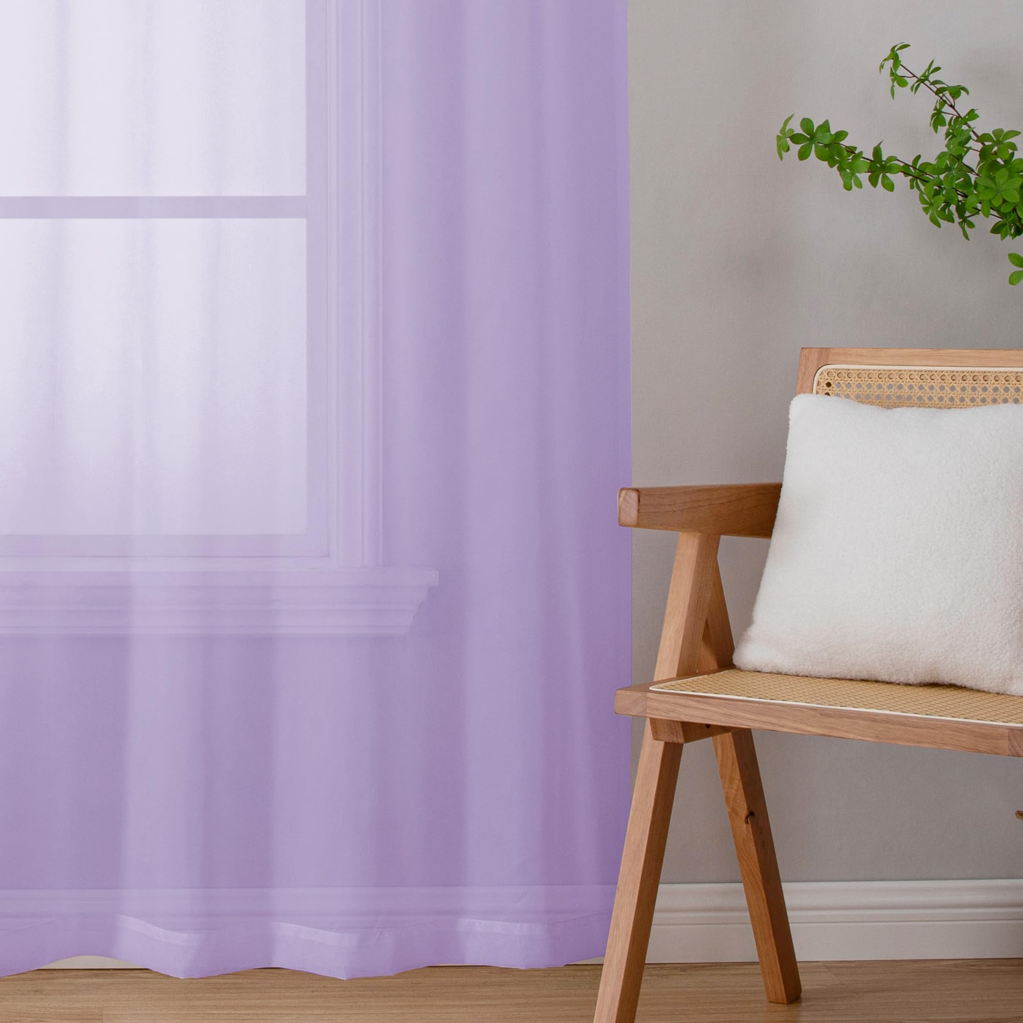 Lilac Sheer Valances for Windows (2 Count)