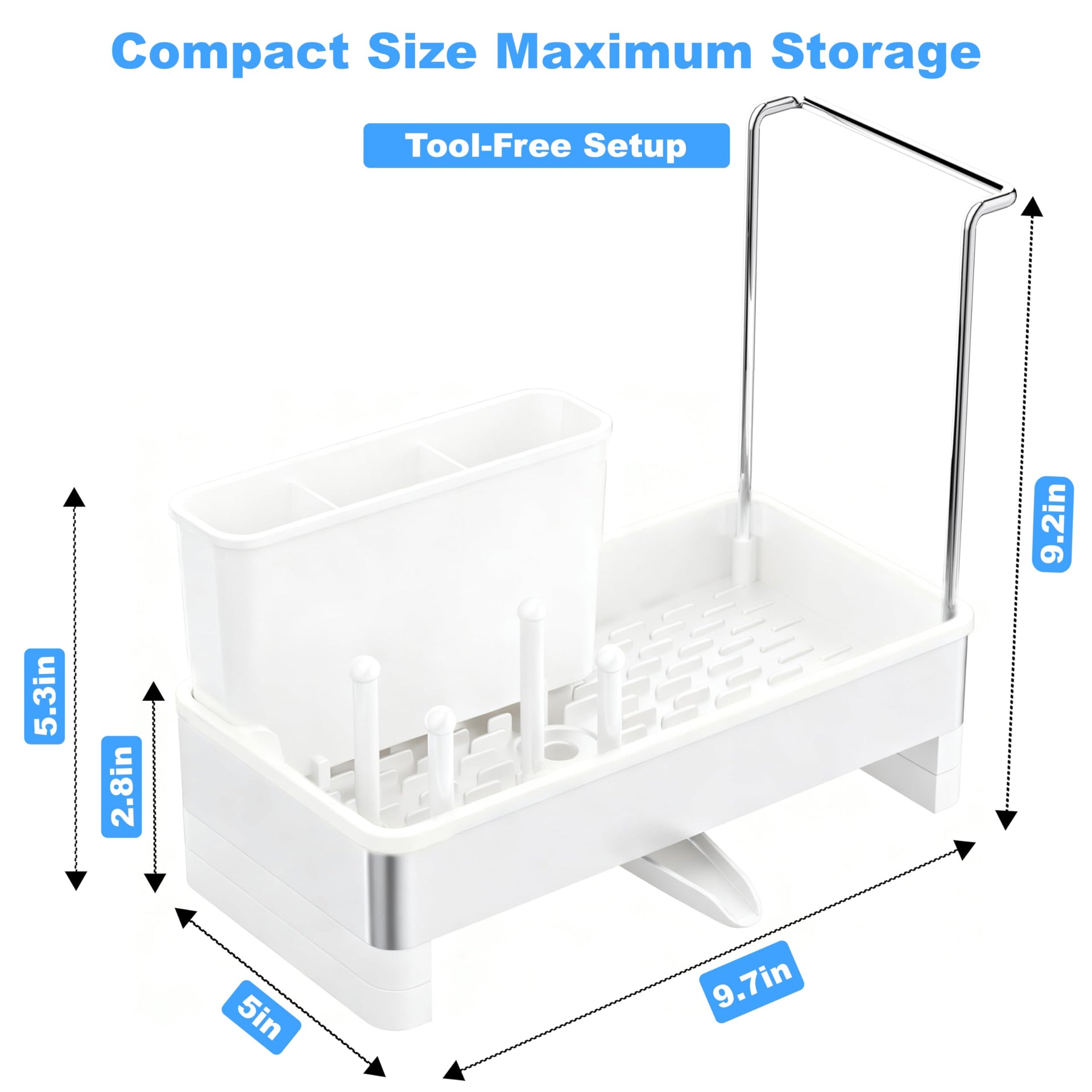 Sponge Holder for Kitchen Sink Caddy Organizer