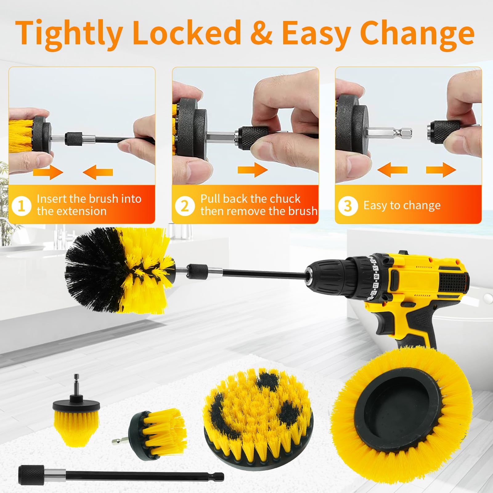 10 Pcs Drill Brush Attachment Set (10 Count)