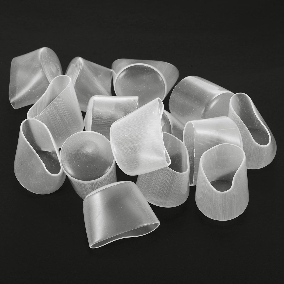 20pcs Rubber End Caps 33mm ID Vinyl Round Tube Bolt Cap Cover Thread Protectors Clear