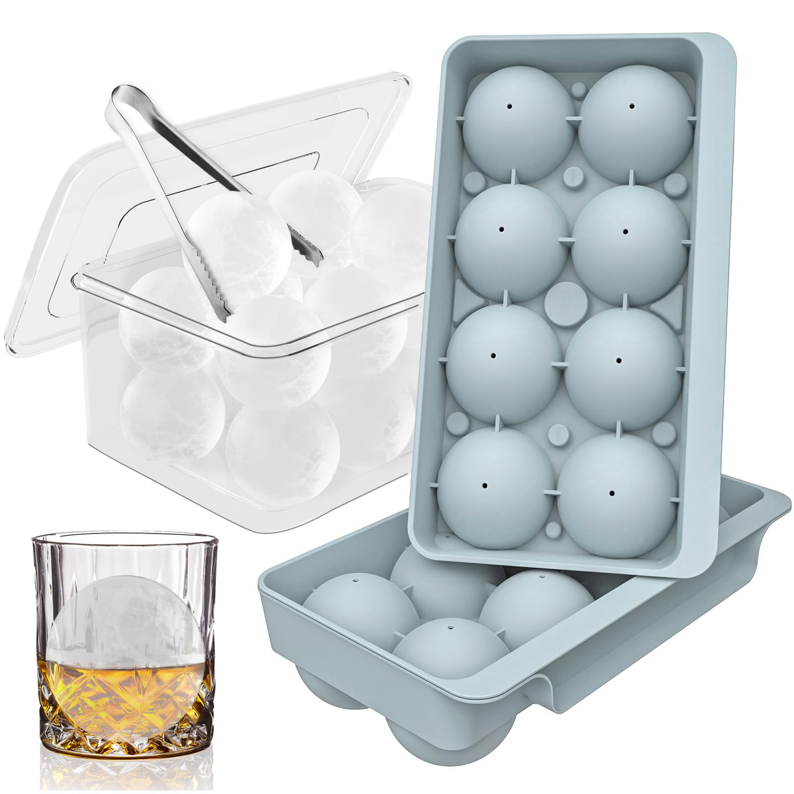 2.5 Inch Large Ice Cube Molds (34.4 Ounce)