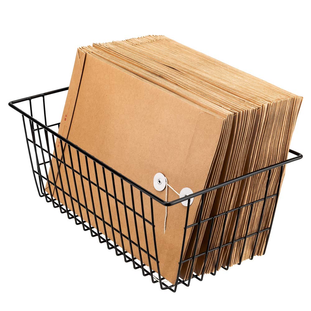 Wire Storage Baskets Freezer Baskets Farmhouse Organizer Storage Bins Large Organizer Bins for Storage (6 Count)