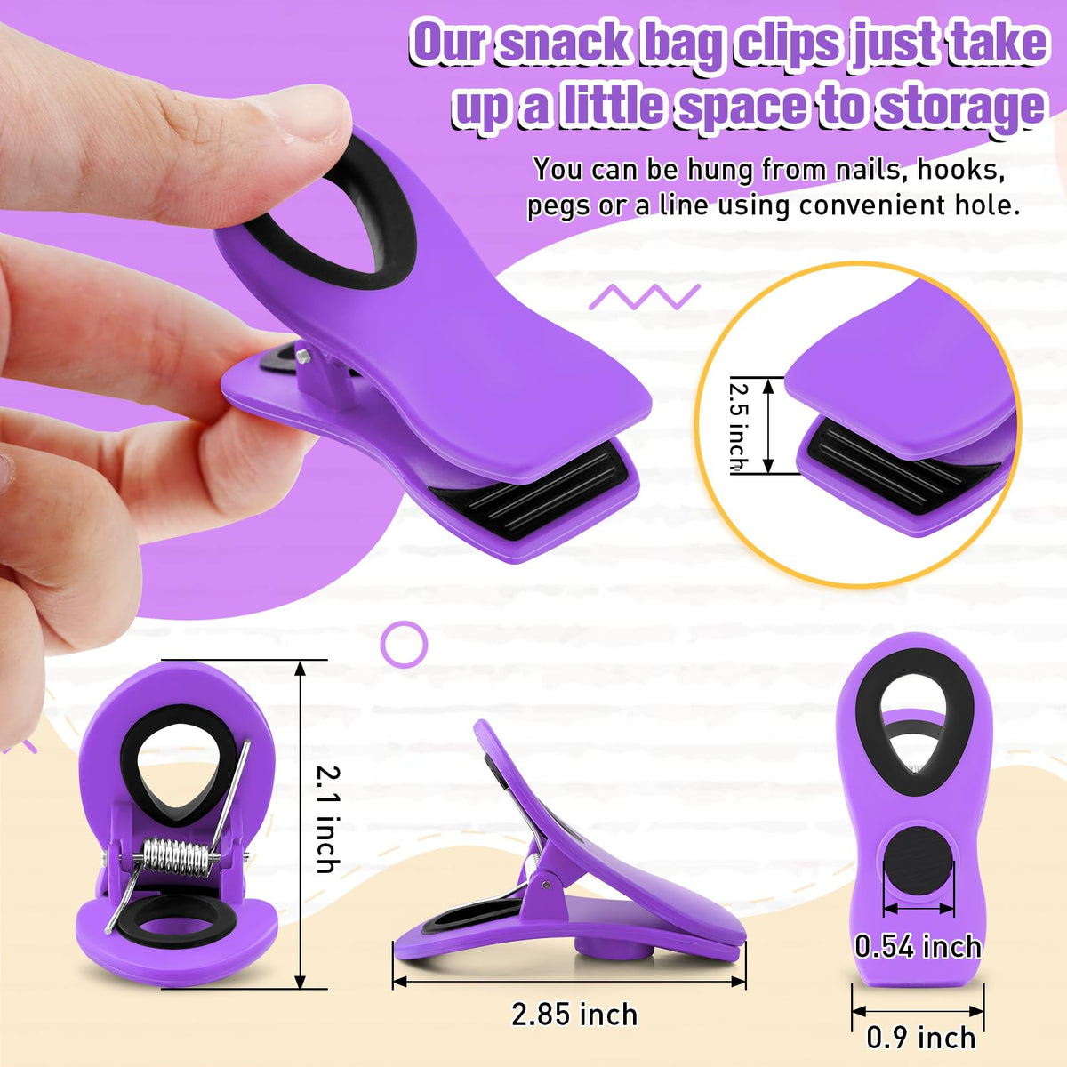 Chip Clips Bag Clips for Food Storage (12 Count)