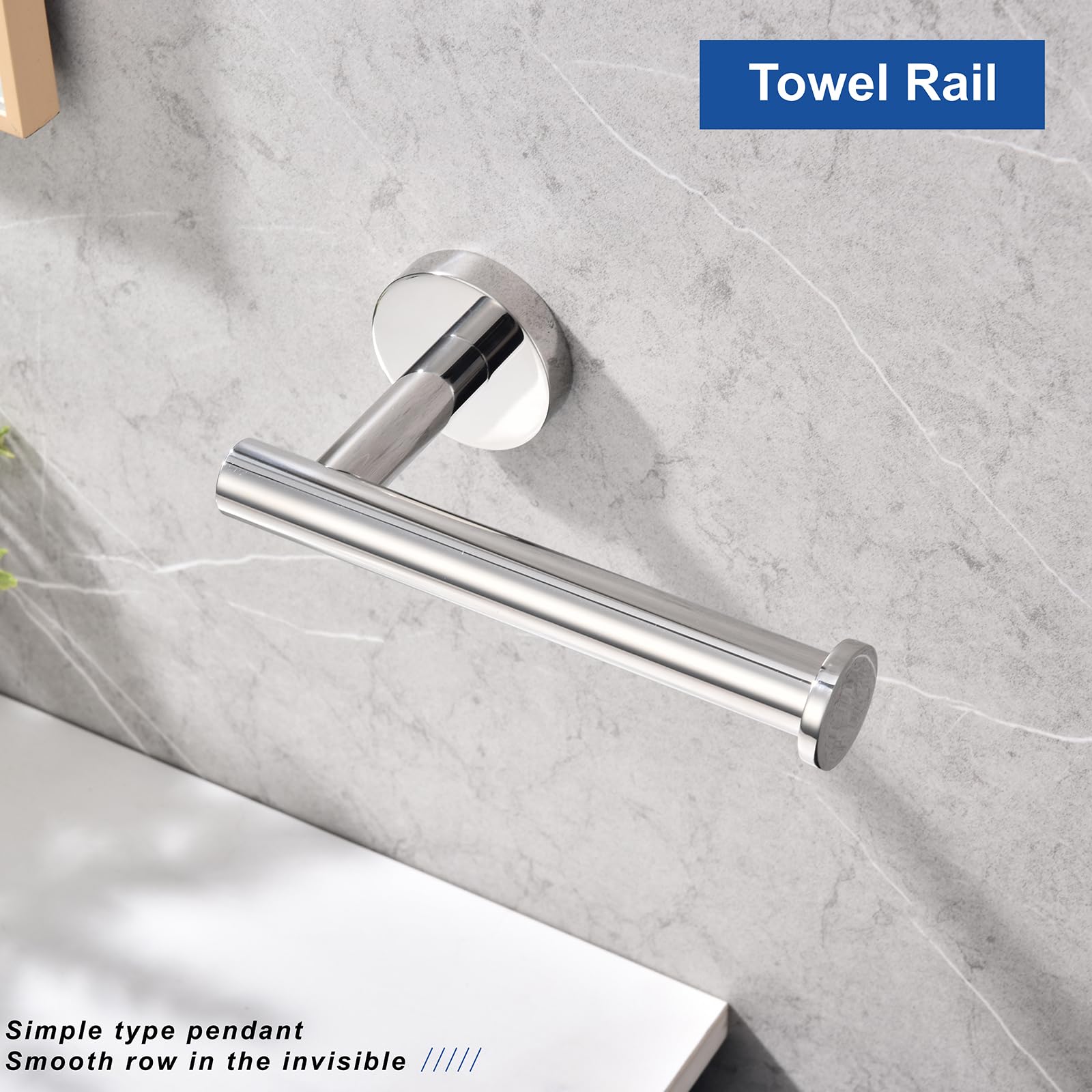 Toilet Paper Holder SUS304 Stainless Steel Round Size Polished Chrome 2 Pack (2 Count)