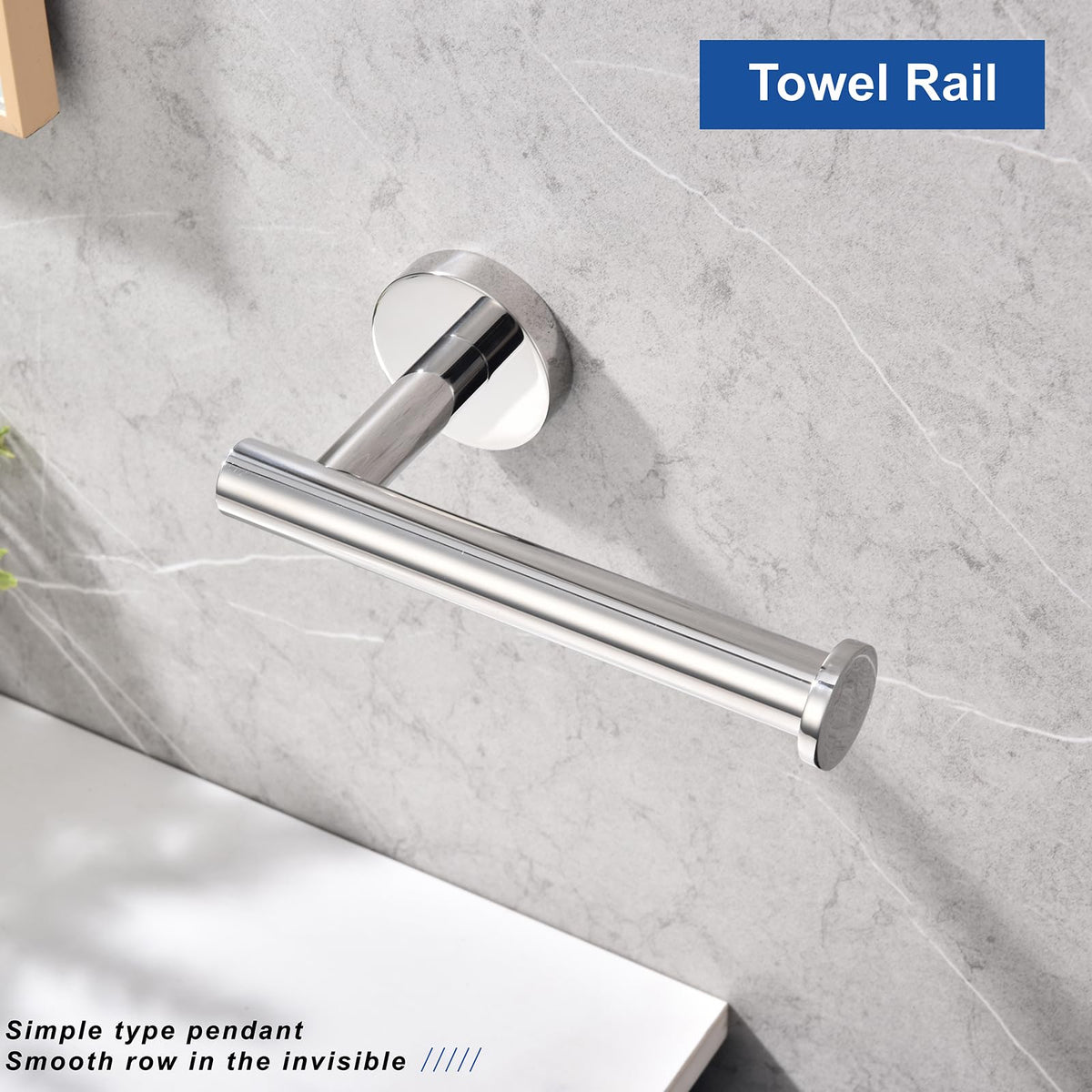 Toilet Paper Holder SUS304 Stainless Steel Round Size Polished Chrome 2 Pack (2 Count)