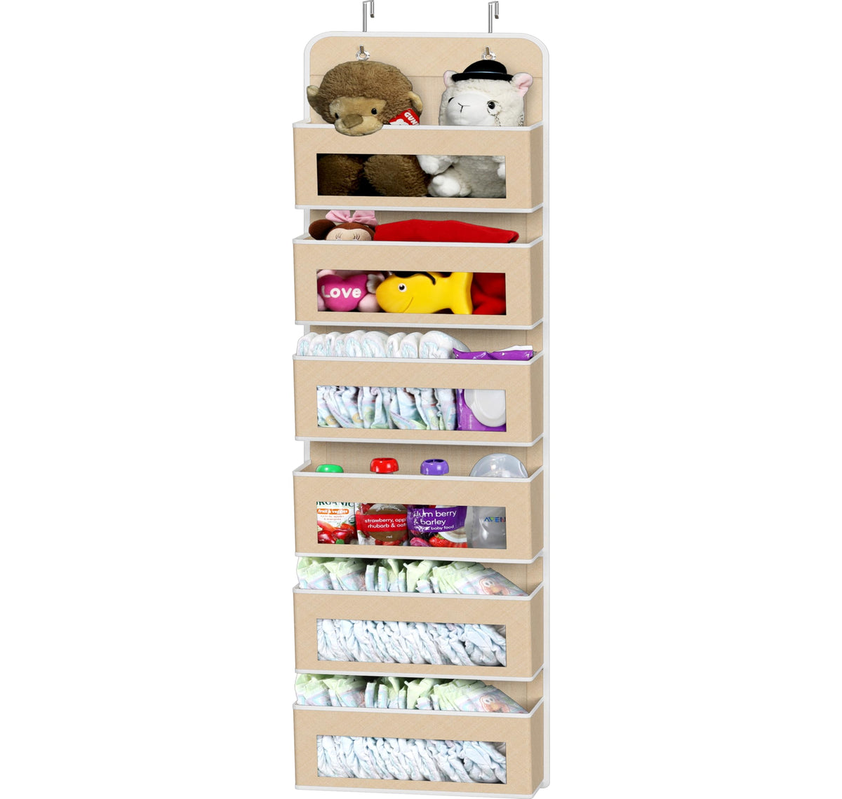 6 Clear Window Pocket Over Door Hanging Organizer