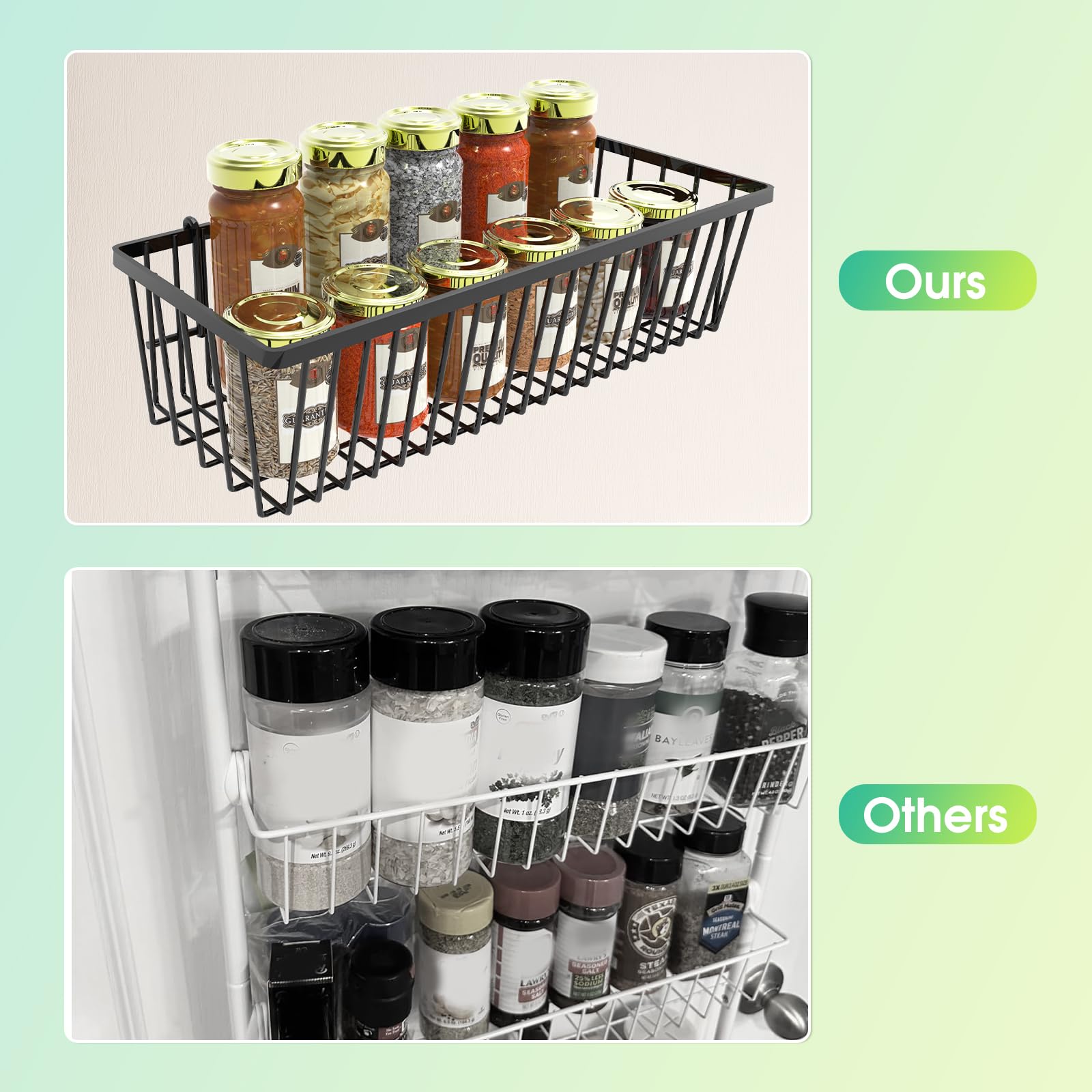 8 Tier Black Over The Door Pantry Organizer (8 Count)