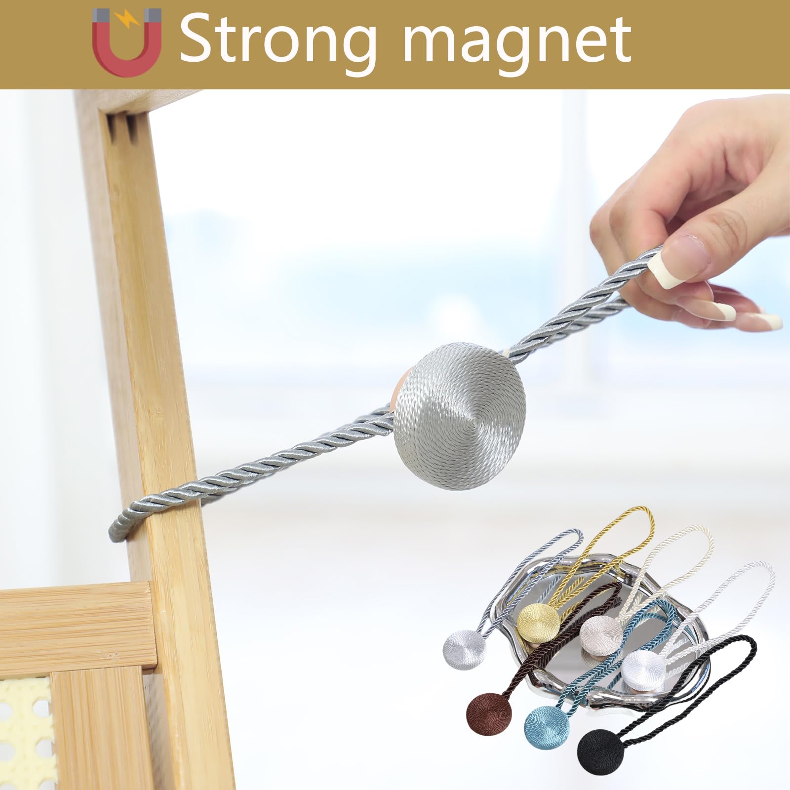 Magnetic Curtain Tiebacks (2 Count)