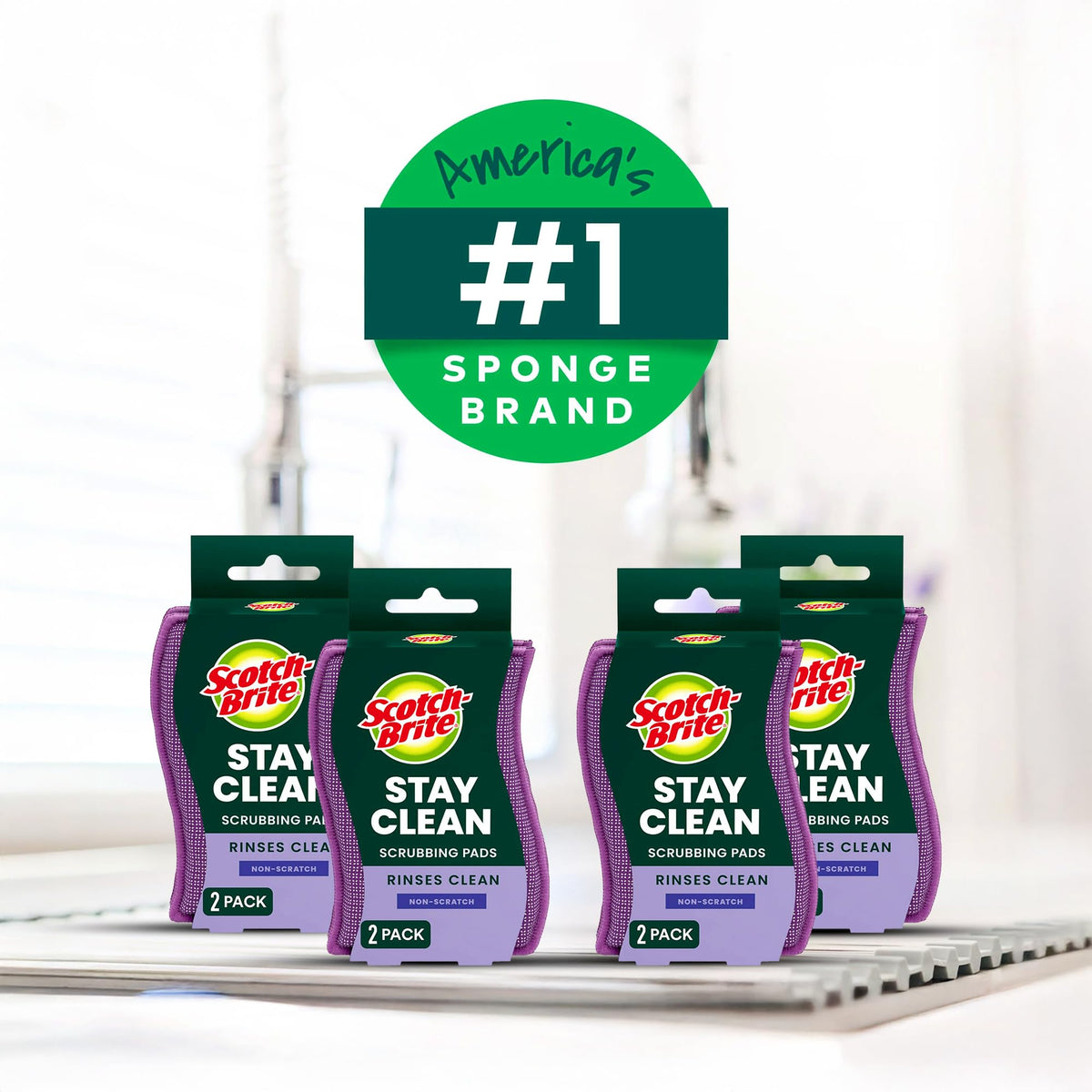 Scotch Brite Dobie Stay Clean Scrubbers (8 Count)