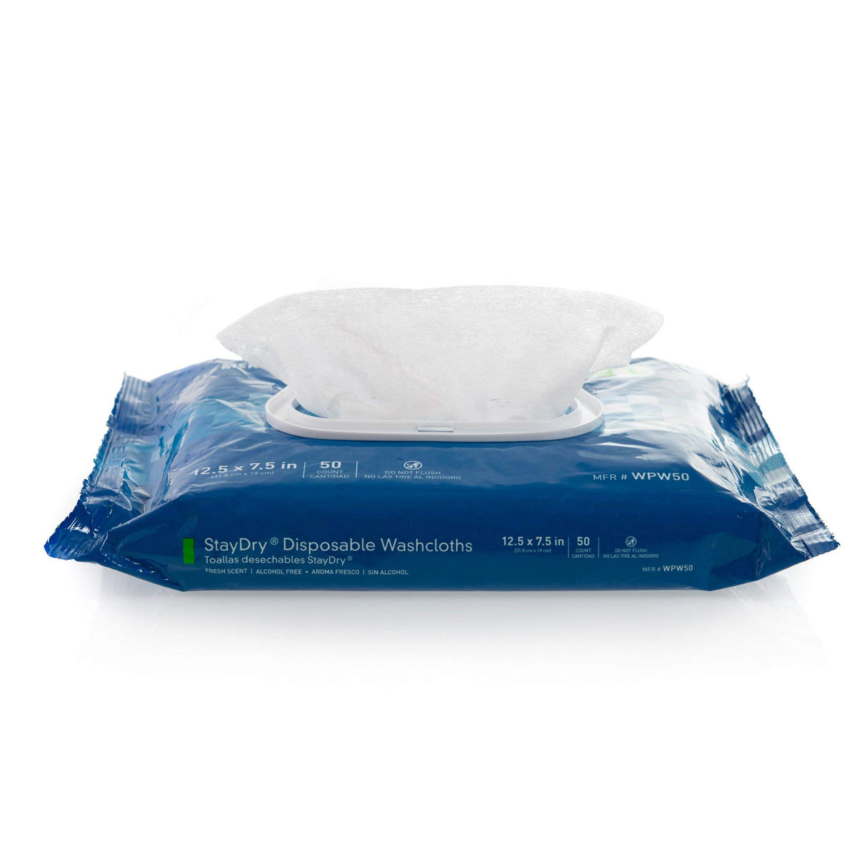 StayDry Pre Moistened Disposable Wipe (50 Count)
