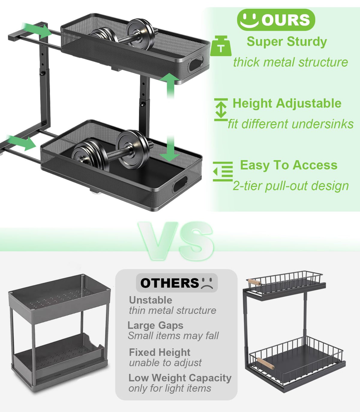 Under Sink Organizer 2 Pack