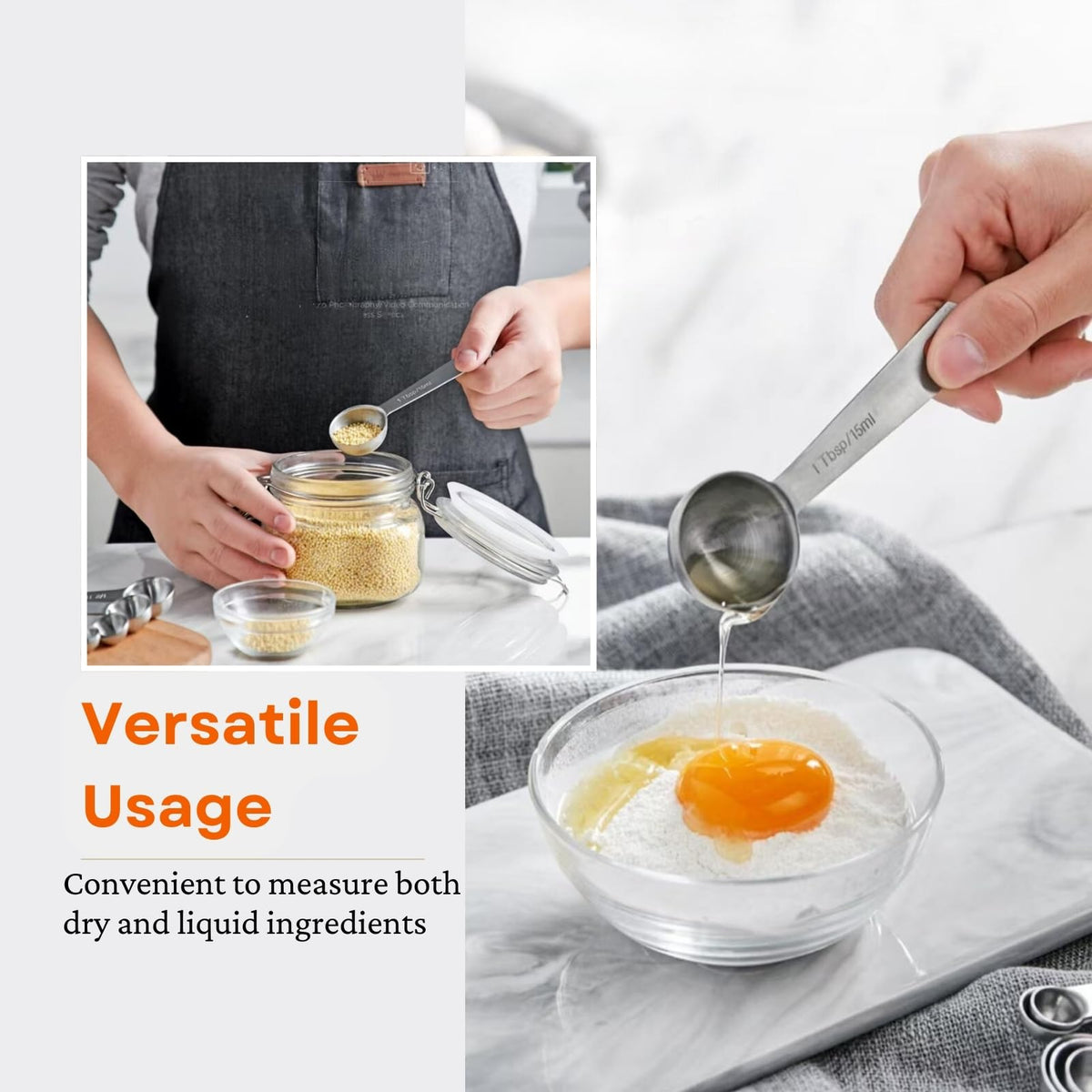 11PCS Measuring Spoons Set Stainless 1 tbsp