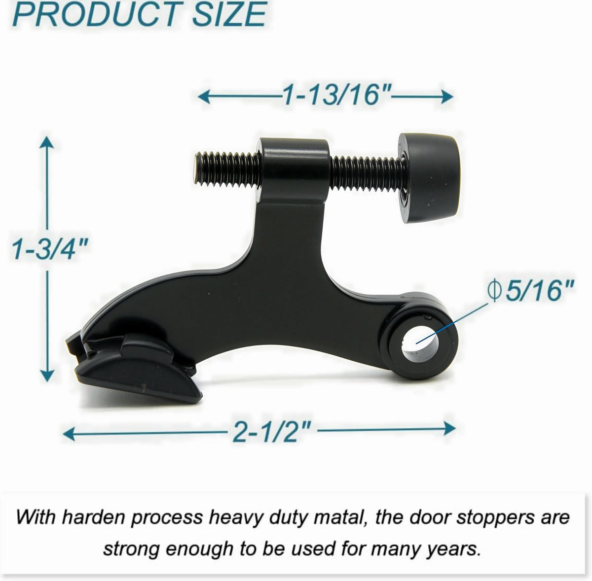 8 Pack Hinge Pin Black Door Stopper (8 Count)