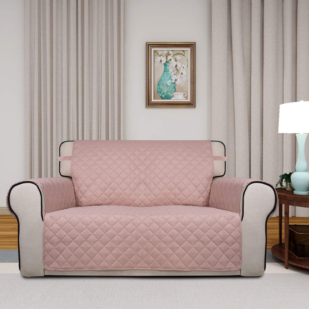 Reversible Quilted Couch Covers for Dogs Loveseat Sofa Cover 46.5”