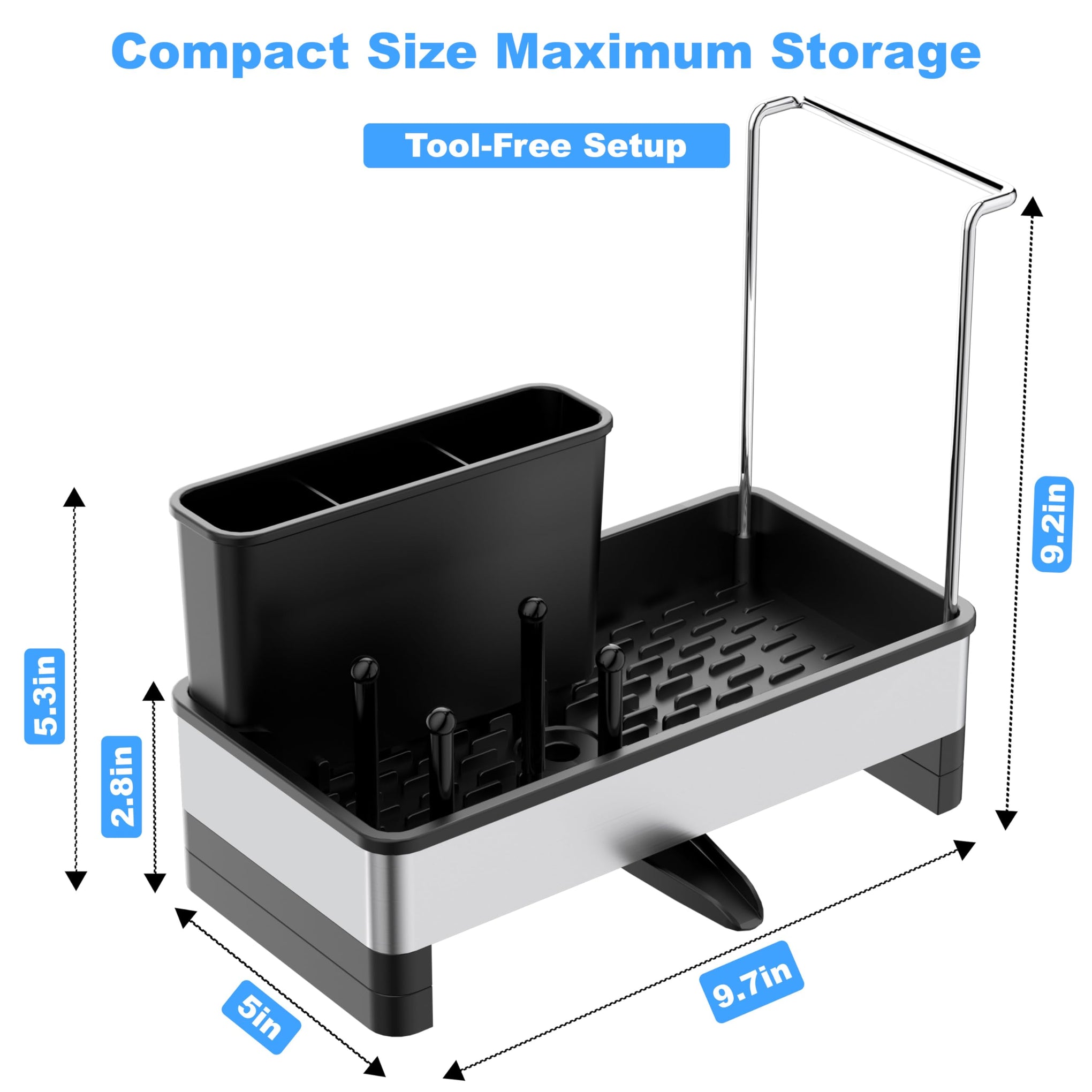 Sponge Holder for Kitchen Sink Caddy Organizer