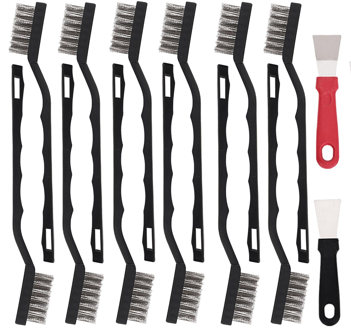 24 Pcs Mini Stainless Steel Wire Brush Set (24 Count)