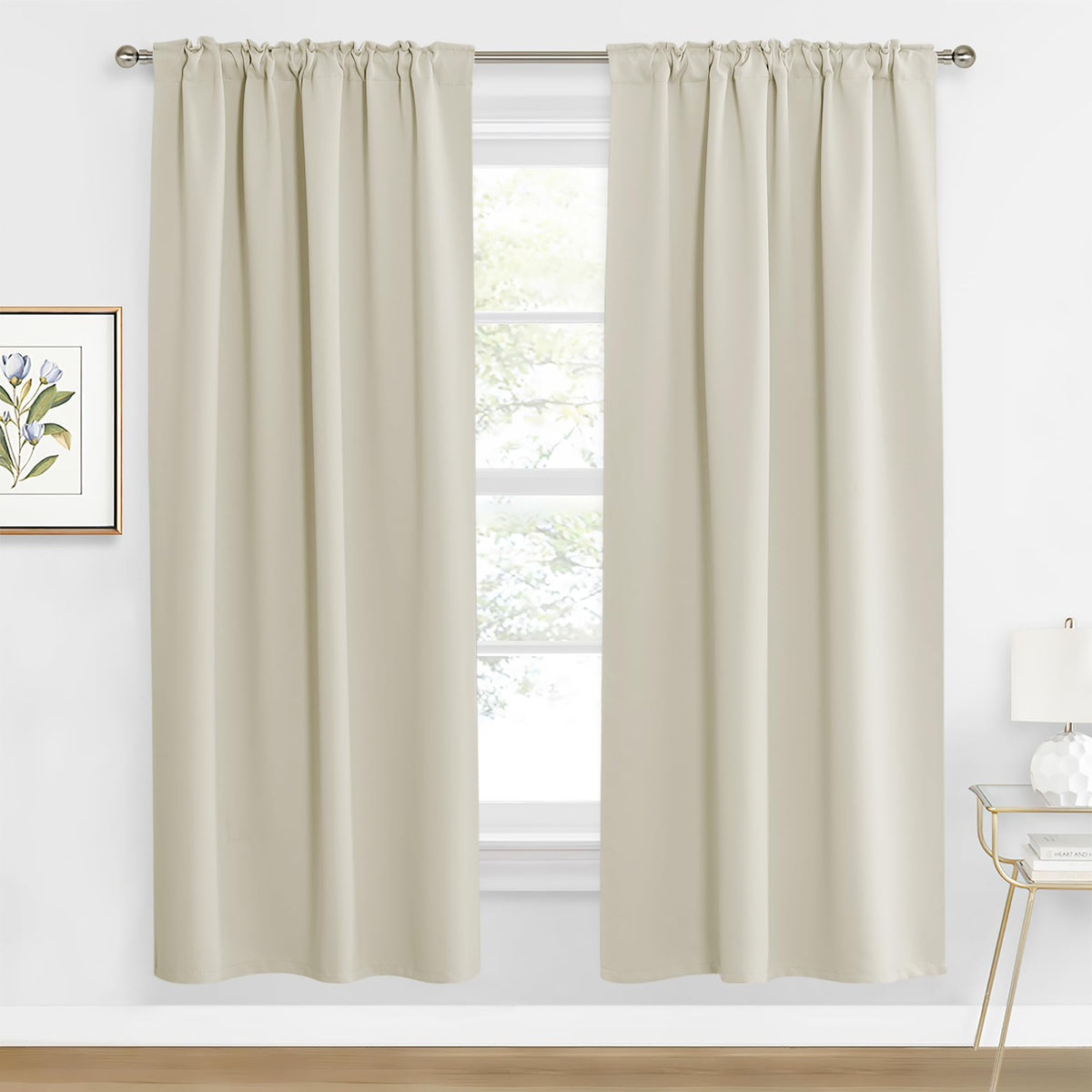 Curtains for Living Room Bedroom Dining Nursery Office (2 Count)