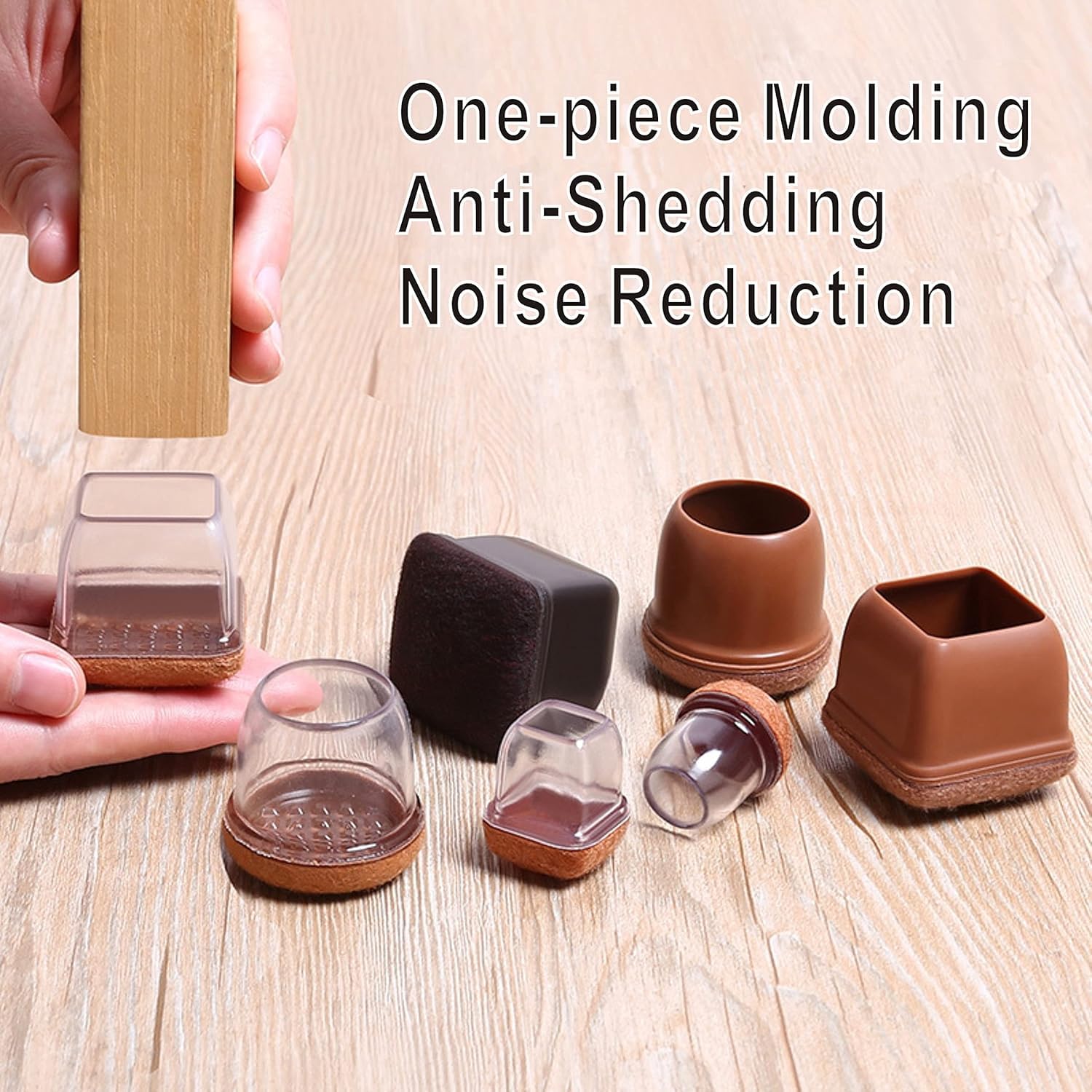 Extra Small Silicone Chair Leg Floor Protectors with Wrapped Felt