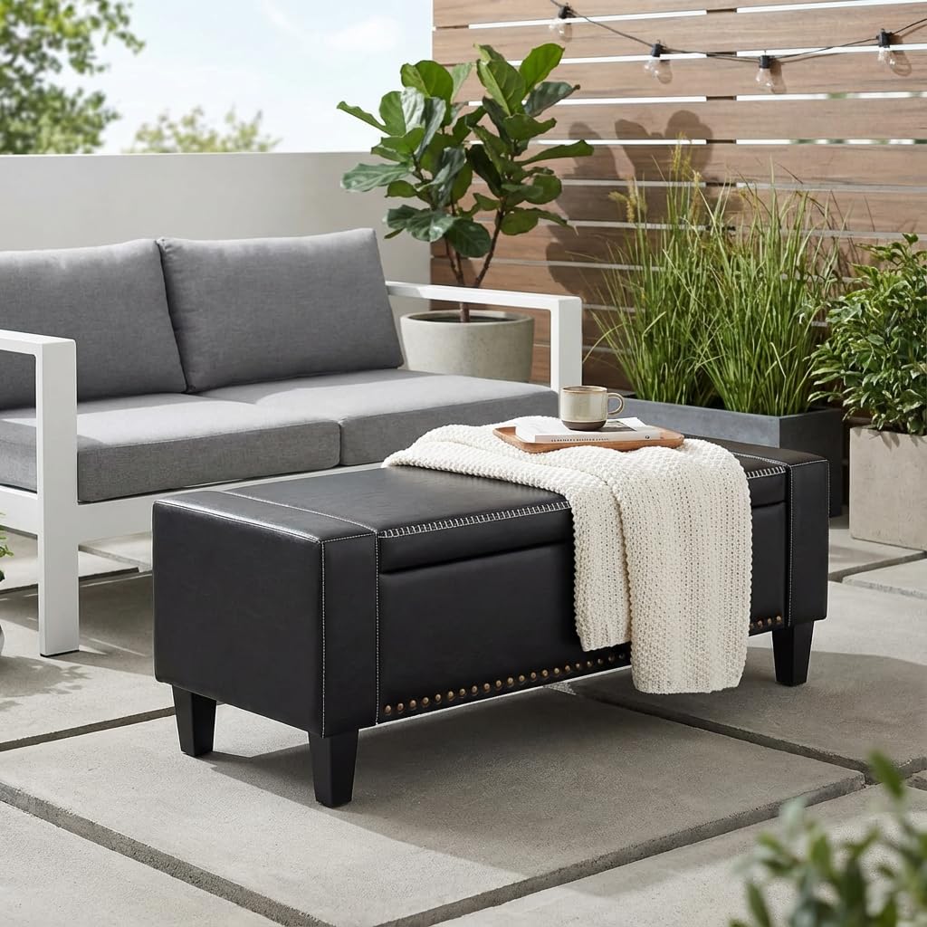 49''W Storage Ottoman Bench
